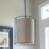 Cooper Chicken Wire and Burlap Pendant
