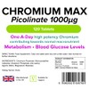 Lindens Chromium Max 1000mcg Picolinate - 120 Tablets | Detox,