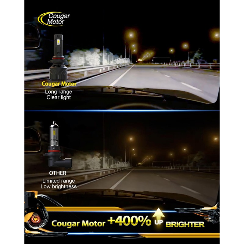 Cougar Motor 9005 Fog Bulbs, 9005 Bulbs Plug and Play