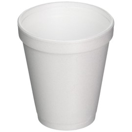 DART CONTAINER J-Style Styrofoam Drink Cups (1000 Per Case), White, 8 oz (8J8)