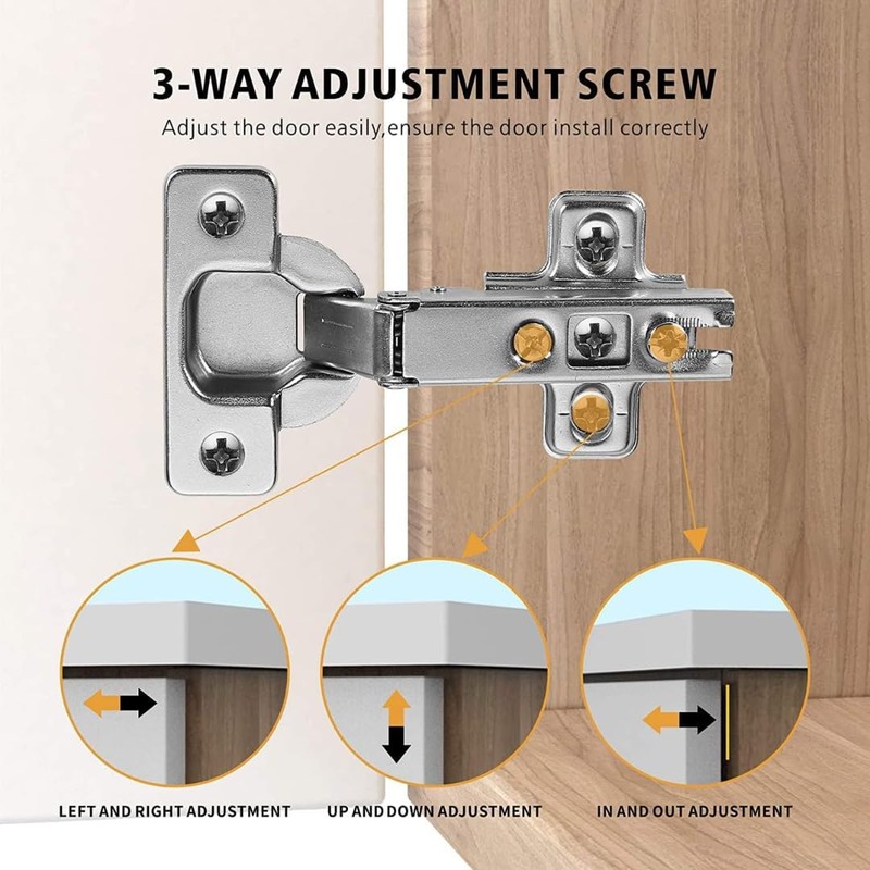 Domira 4-inch Cabinet Hinges - Soft Close Kitchen Cupboard Door