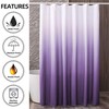 YI & ZE Ombre Dark Purple Shower Curtain Sets for