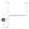 SPARES2GO Double Bowl Sink Waste Kitchen Washing Machine Dishwasher P
