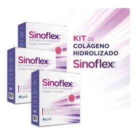 Kit 3 Pzs Sinoflex, Colágeno Hidrolizado Con 90 Sobres                                                                                                