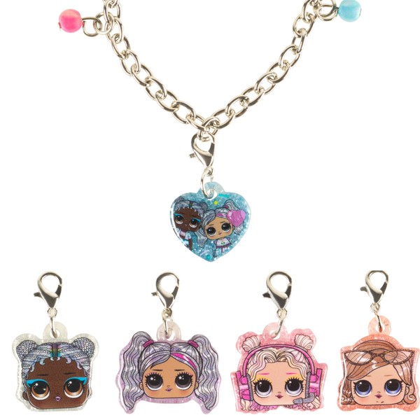 LUV HER Girls Add A Charm Toy Bracelet and Costume Jewelry Box Set with 1 charm bracelet & 5 interchangeable charms - Ages 3+