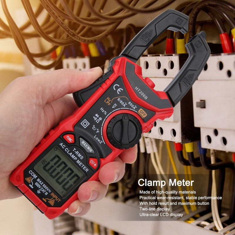 Digital Clamp Multimeter Accurate Voltage Current Tester Electrician Repair Tool