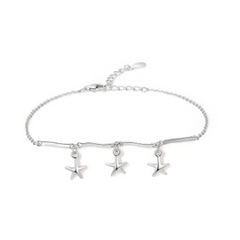 Sterling Silver Bracelet for Women Girls Star Charm Bracelets