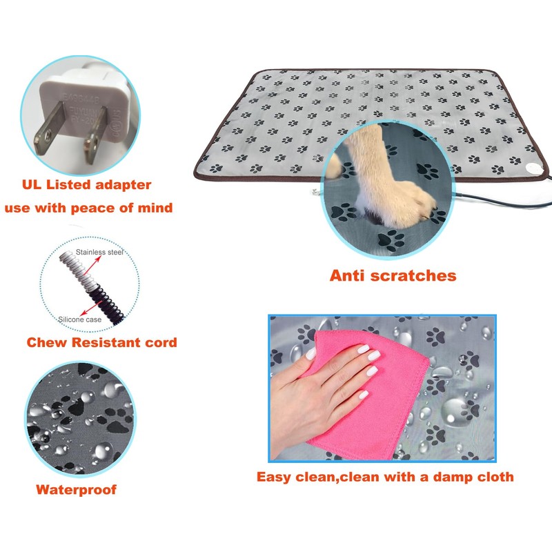 DEOMAN Pet Heating Pad Keep Dogs Cats Warming Extra Large