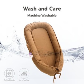 Infant Lounger Cover, 100% Organic Cotton, Newborn Essentials, Baby Gifts | Cover Only (GoldenBrown)