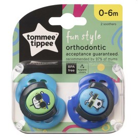 Tommee Tippee Closer To Nature Fun Style Soothers 0-6 Months 2 Pack