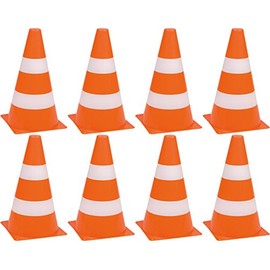 Idena 40085 – Set of 4 Plastic Traffic Cones for Sports, Outdoor, Slalom, Football, Approx. 24 x 13.5 cm.