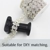 PEARLY JUN 1 Yard Rhinestone Trim Chain Sliver Applique Stringing