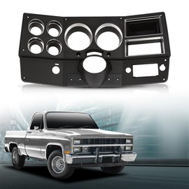 LQI Truck Dash Bezel with Box w/o A/C Compatible with Chevy GMC Truck Blazer Suburban 1984-1987 without Wiper Switch Hole 14057869 Black