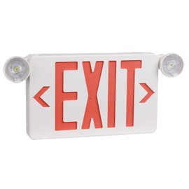 Ciata Ultra Bright LED Decorative Red Exit Sign & Emergency Light Combo with Battery Backup, 6-inch Red Letters (Pack of 1)