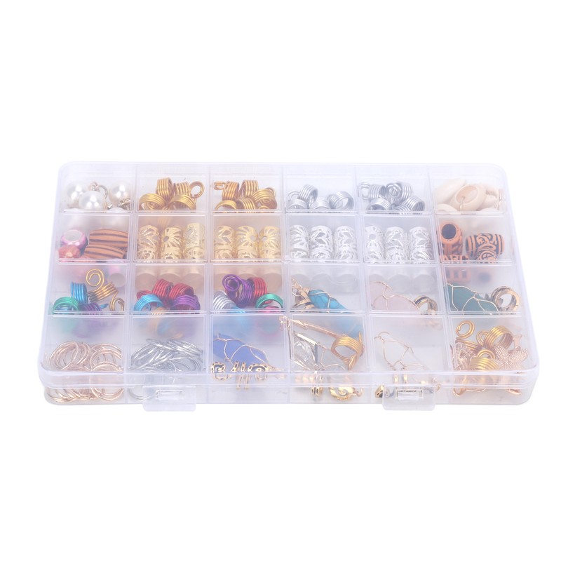 129pcs Dreadlocks Hair Rings Alloy Exquisite Shapes Hair Braiding Cuffs