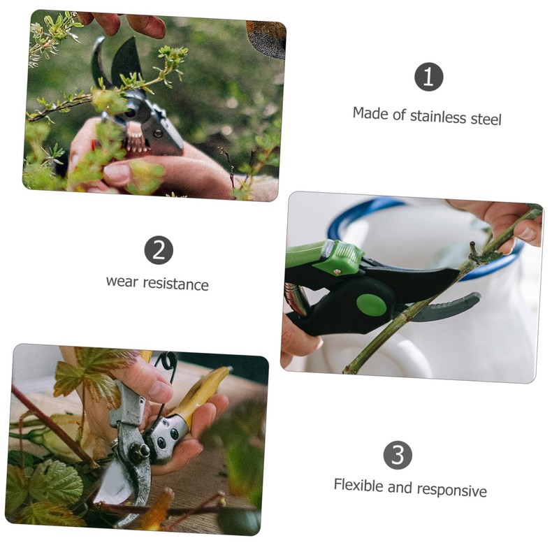 Yardwe Pack of 3 Pruning Shears Spring Replacement Trim Scissors