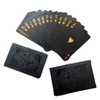 ASYKNM Waterproof Plastic Poker Cards - Black Diamond Design -