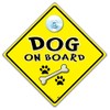 iwantthatsign.com Dog on Board Car Sign with Paw Print and