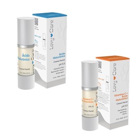 Lovy Care | Crema Facial Acido Hialurónico+ Crema facial Vit C | 2x1 | 30 ml c/u | FPS | Hidratación Máxima