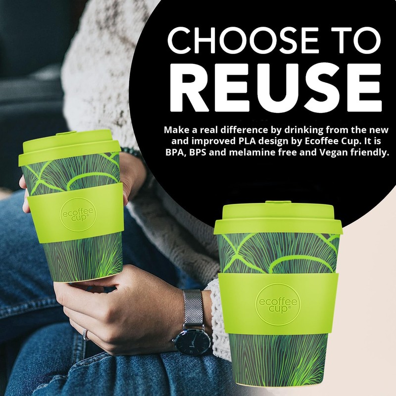 Ecoffee Cup 812 028 Reusable Eco Friendly Cup Saucer 350ml