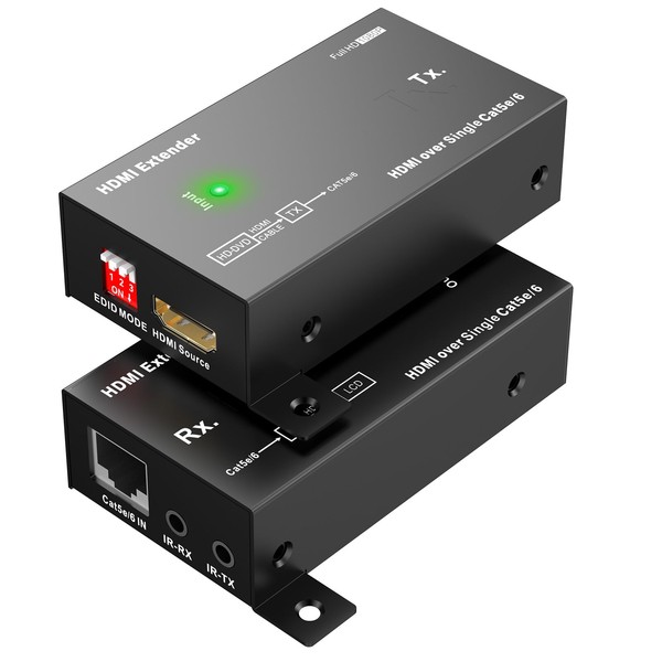 cenmate 1080p@60Hz HDMI Extender Over Single Cat5e/Cat6/Cat 7, Up to