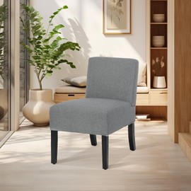 FDW Living Room Chairs,Modern Armless Accent Chairs w/ Solid Wood Legs,Slipper Chair
