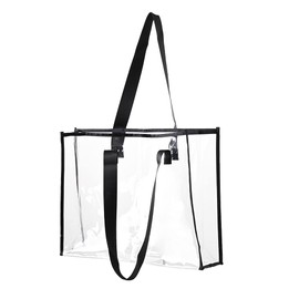 Augbunny Large Clear Fashion Beach Tote Shoulder Handbag Grocery Bag Travel Shopping Sports School And Work