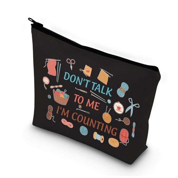 PLITI Don't Talk to Me I'm Counting Funny Knitting Bag
