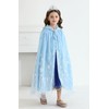 PURFEEL Girls Princess Cape Kids Snowflake Hooded Cloak Play Costume