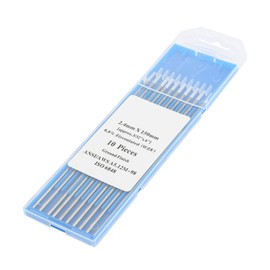 10Pcs Zirconiated Tungsten Electrodes WZ8 White Tip for AC Tig Welding 2.4mm*150mm