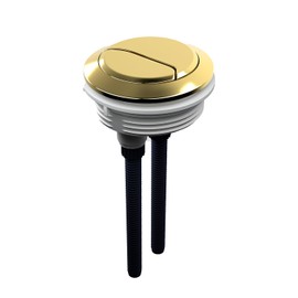 WinZo Round Golden Push Button for Toilet Dual Flush Tank Circle Hole 48mm /1.88" Thread Replacement Kits