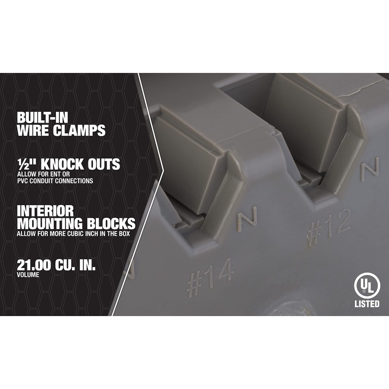 Southwire MSBMMT1G 1 Gang Multi Mount Device Box with Depth