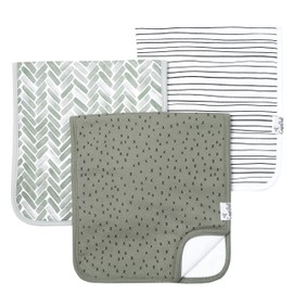 Copper Pearl Baby Burp Cloth Large 21''x10'' Size Premium Absorbent Triple Layer 3 Pack Gift Set “Alta