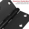 12 Pack Matte Black Door Hinges 3 1/2 Interior Rounded