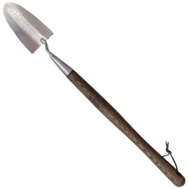 Burpee 26" Stainless Steel Durable Trowel with 20" Long Handle, 6" Shovel Head | Leather Strap for Hanging Storage | 10 Year Garden Tool Warranty