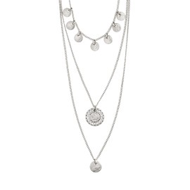 Pilgrim ARDEN 3-in-1 crystal necklace gold-plated: Rose gold or silver plated with crystal, One Size, Gold Plated Zinc Brass