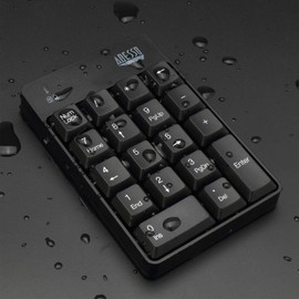 Adesso WKB-6010UB - Wireless Spill Resistant 18-Key Numeric Keypad Number Pad, Black