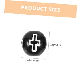 Operitacx 500 Stück Perlen-kit Armbänder Abstandsperlen Bausatz Edelstein Perlenbuchstaben Schmuck Buchstabenperlen Anhänger Aus Tonperlen Handwerk Perlen Machen Reize Black Acryl