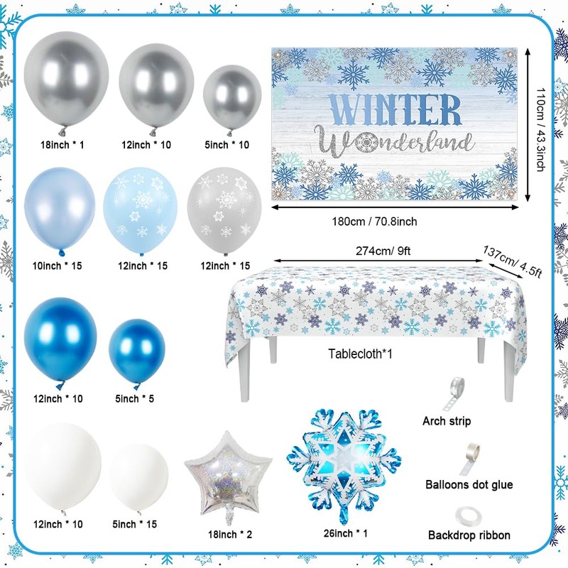 AIBIIN - Juego de 113 piezas de decoración de fiesta