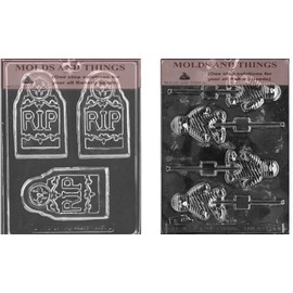 Casket Pretzel Pop RIP Tombstone Bar Chocolate Candy Mold, Mummy Lolly chocolate candy mold With © Candy Making Instruction