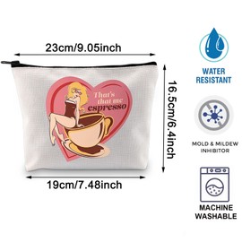 Singer Espresso Makeup Bag Singer Album Inspired Gift Zipper Bag for Fans Singer Concert Merch, Thats Espresso-py3, MB