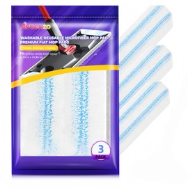 Avaenzo Mop Replacement Pads for OCedar H2prO Flat Mop System 3 Pack Machine Washable and Reusable Microfiber Mop Heads Replacements, Mop Refills Safe on Various Floors