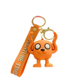 TCB Creations Adventure Classic Cartoon Time Jake 3D Character Figure Silicone Charm Keychain
