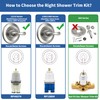 Replacement for Delta Classic 13 Series Single-Function Shower Valve Trim