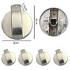 ELEGANTTIN 4 PCS Gas Stove Knob 6mm Universal Cooker Replacement