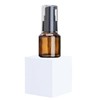 Brown 15 ML Empty Refillable Glass Lotion Pump Bottle -