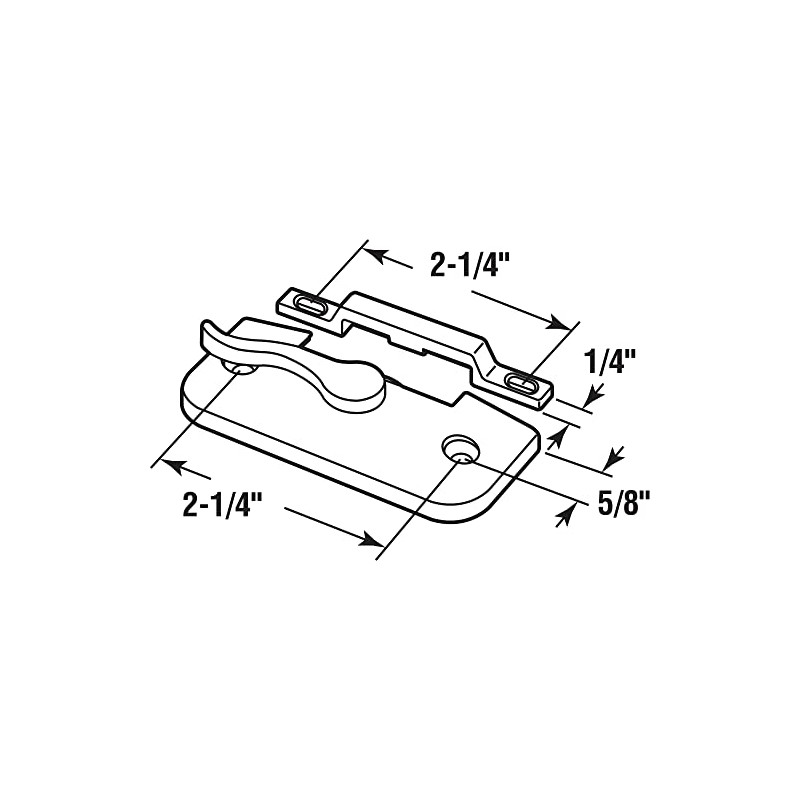 Prime-Line F 2898 Window Sash Lock 2-1/4 H/C w/ Keeper