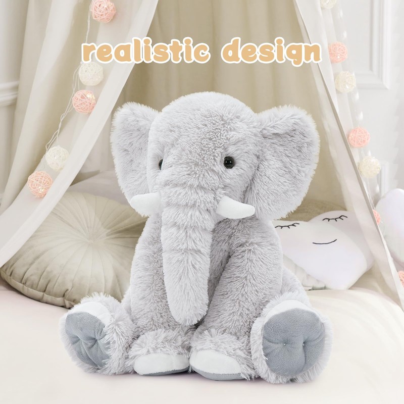 MorisMos Large Elephant Stuffed Animal, 19.6inch Soft Stuffed Elephant Plush