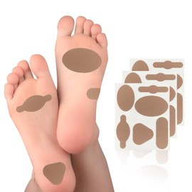 Moleskin for Blisters, Moleskin Adhesive Pads, Moleskin Padding for Feet, Shoes, Toes, Heel | Blister Prevention Tape Patch Reduce Friction - 8 Sheets (48 Pieces Total)