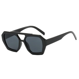 IMPERO Retro Double Beam Sunglasses - Stylish Irregular Frame Fashion Shades. (C3), C3
